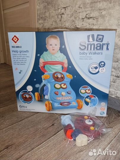 Ходунки каталка Solmax детские первые шаги малыша