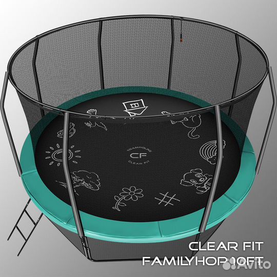 Батут Clear Fit FamilyHop 14Ft