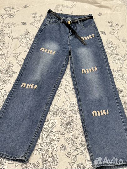 Джинсы женские широкие