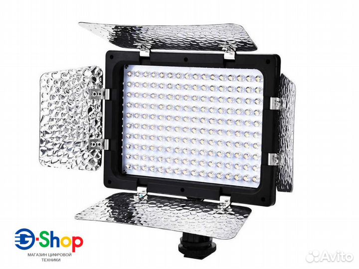 Накамерный видеосвет W160 LED со шторками