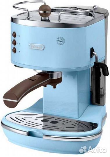 Кофеварка delonghi icona 310 голубая
