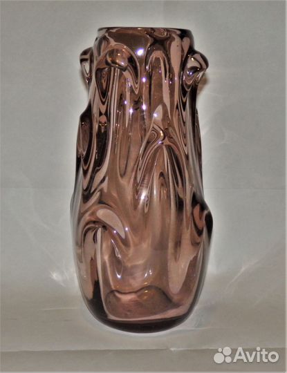 Редкая ваза Цветное стекло Фабрика Tarbeklaas СССР