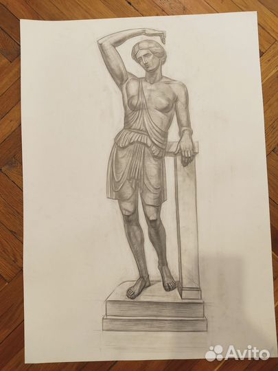 Академический рисунок учебные работы 10 шт