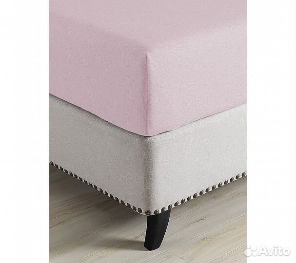 Простынь GoodNight Трикотаж 160х200х20 Розовый на