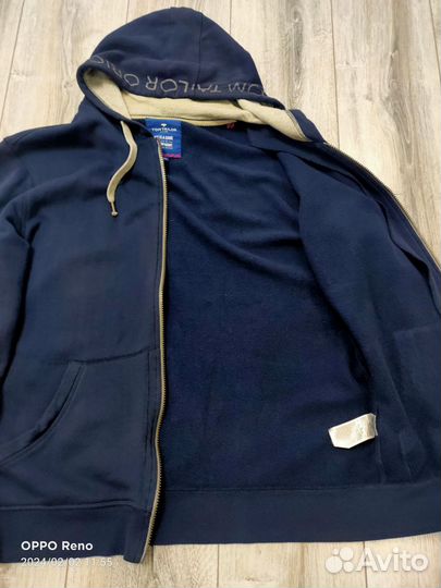 Толстовка мужская с капюшоном теплая tom tailor