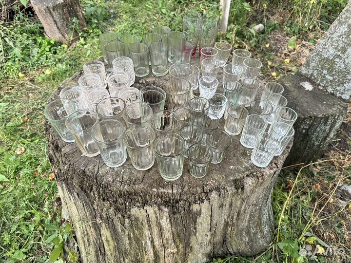 Стеклянные стаканы, рюмки СССР