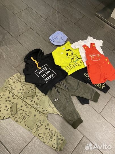 Пакет брендовых вещей для мальчика рост 74