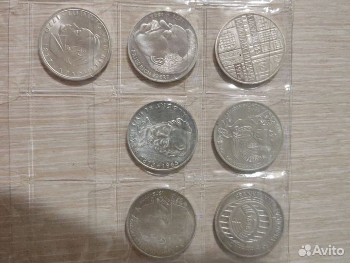 5 марок фрг Серебро