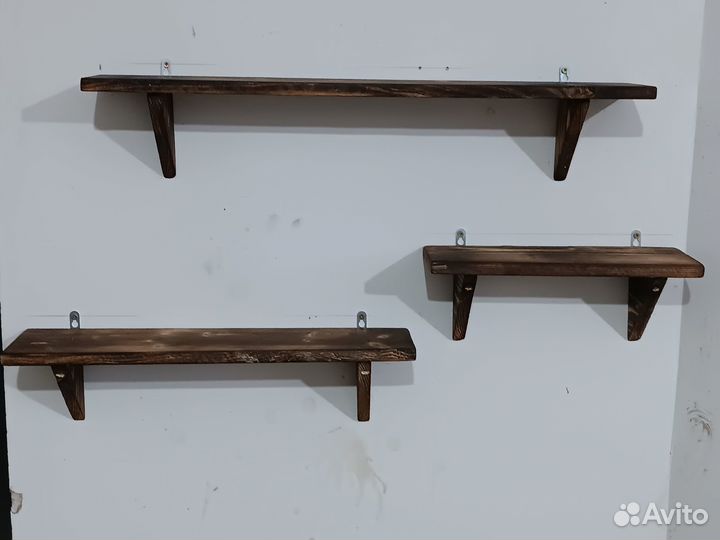 Полки настенные, натуральное дерево