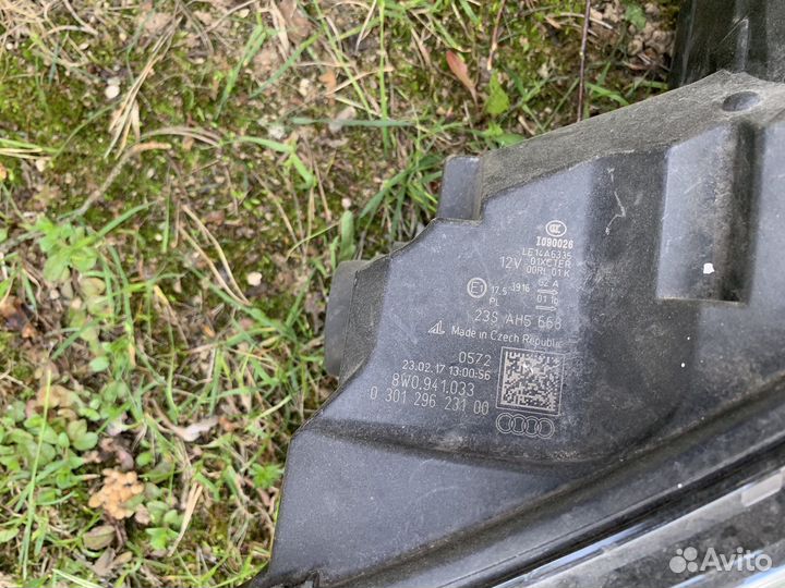 Фара передняя левая audi A4 b9 2018