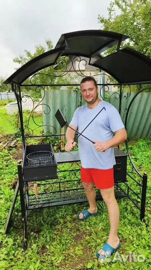 Мангал с печью