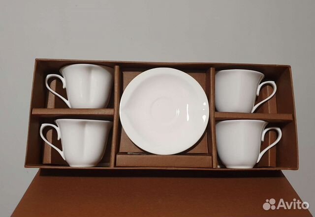Сервиз кофейный/чайный из фарфора набор 4 персоны