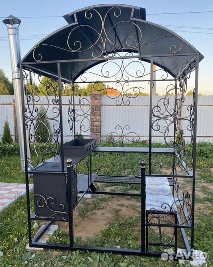 Мангал с печкой