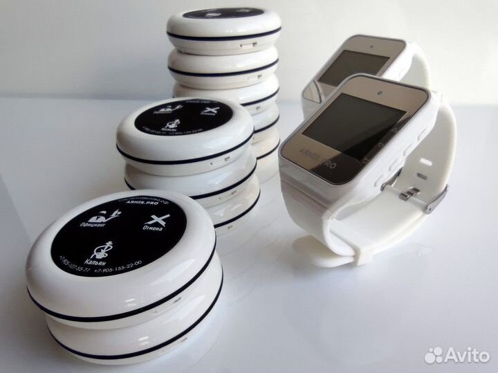 Система вызова персонала и официанта, часы-кнопка