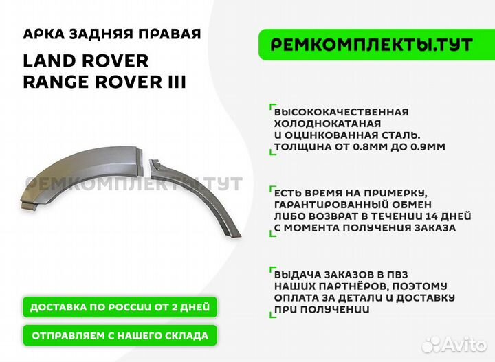 Арка задняя Land Rover Range Rover 3
