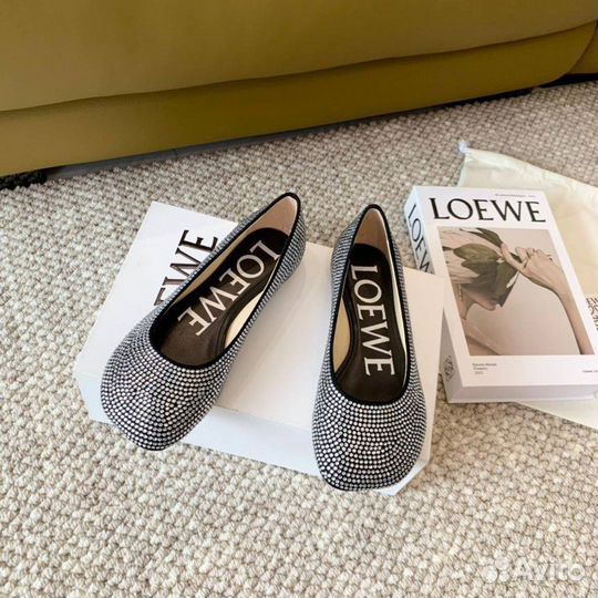 Балетки со стразами Loewe