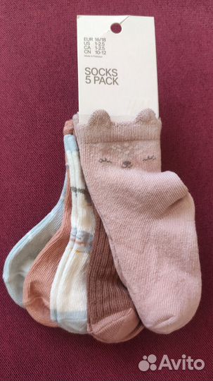 Носочки, варежки h&m новое