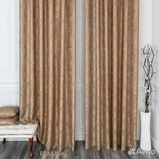 Портьеры мрамор Зарина Бронза шторы