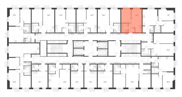 1-к. квартира, 32,5 м², 25/33 эт.