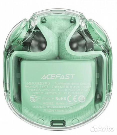 Беспроводные наушники acefast T8 зеленый Crystal