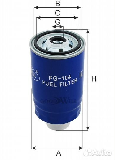 Фильтр топливный citroen, fiat, kia, peugeot