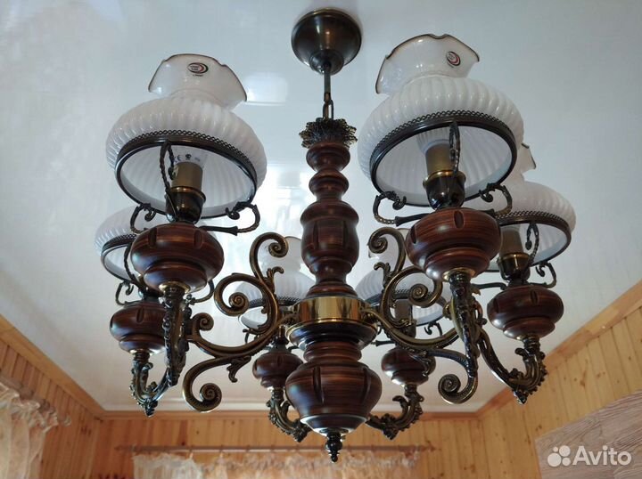 Люстра Бронза Италия Муранское стекло