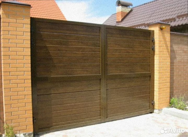 Гаражные распашные ворота