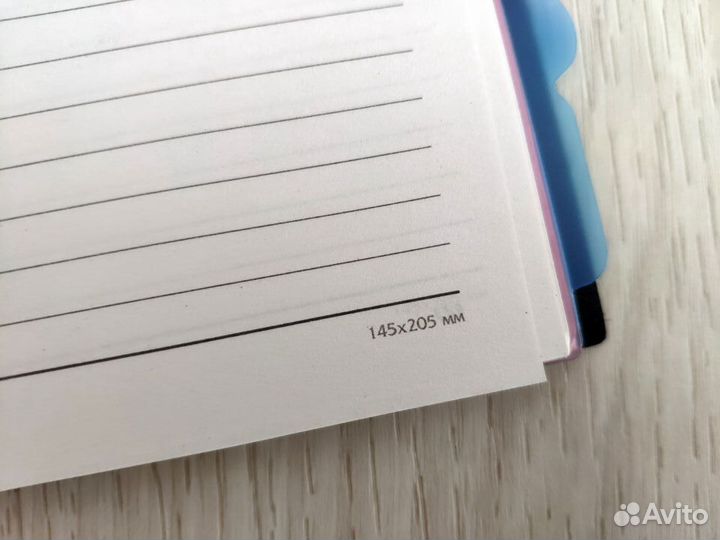 Блокнот на пружине разделители черный