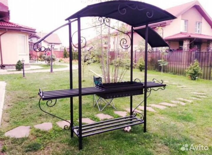 Мангал кованый с жаровней