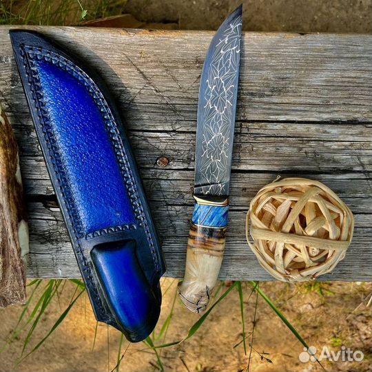 Нож “Варан” из мозаичного дамаска