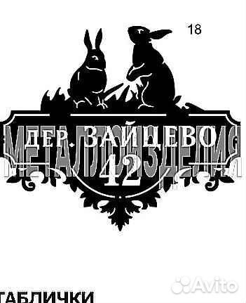 Стильная адресная табличка