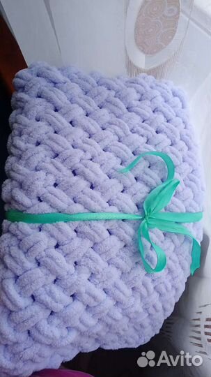 Плед детский вязаный ручная работа