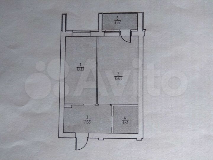 1-к. квартира, 44 м², 5/6 эт.