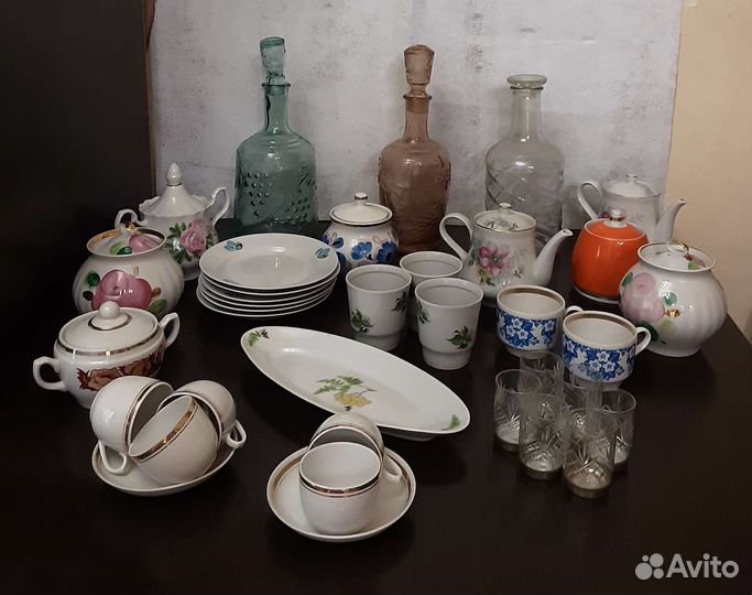 Фарфоровая посуда СССР графины,бокалы, кружки