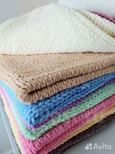 Плед из ализе пуффи