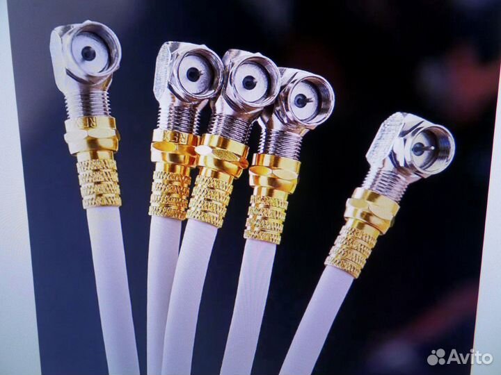 Антенный угловой штекер F- гнездо F(5шт.)