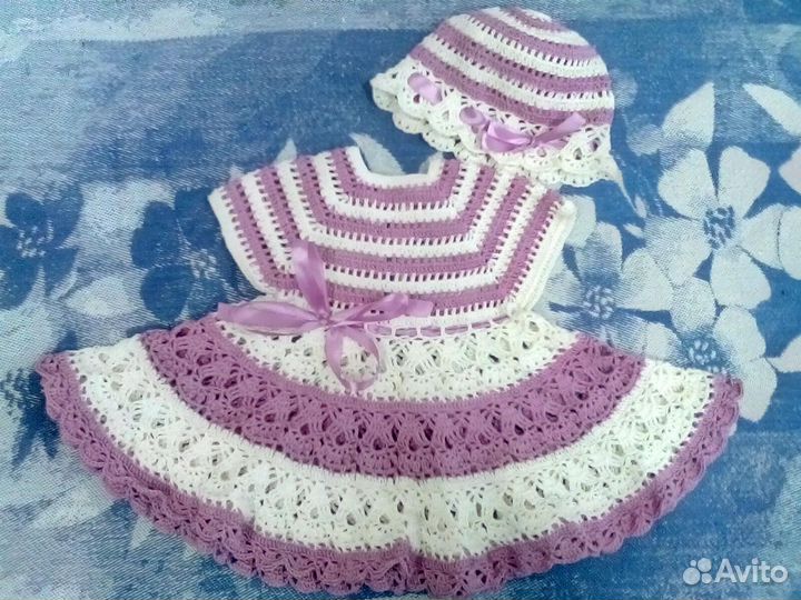 Вязаное платье детское