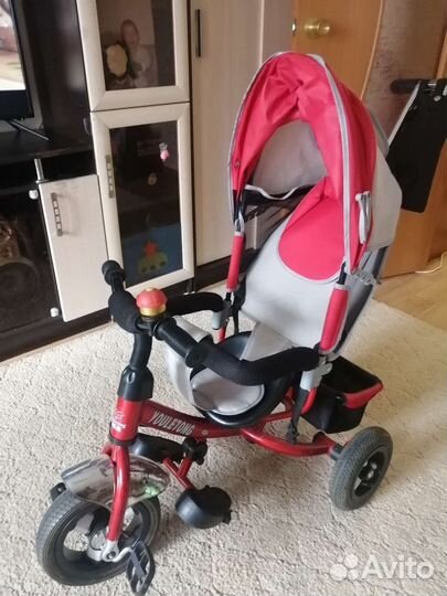 Детский трехколесный велосипед коляска