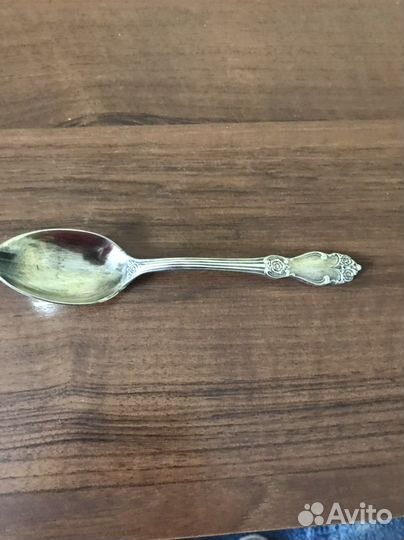 Ложка мельхиоровая с позолотой