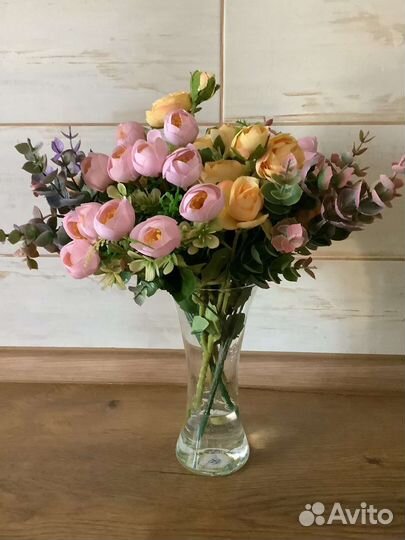 Искусственные цветы тюльпан пион IKEA сухой водой