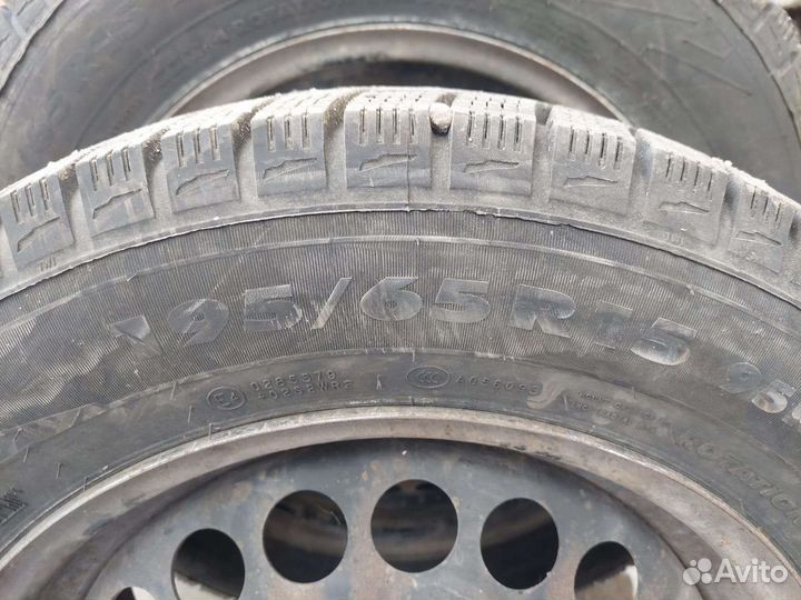 Диски r15 на зимней ризине липучка 195/65/15