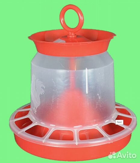 Уличные кормушки для кур 5л красная