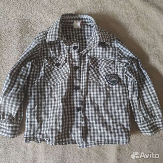 Рубашка в клетку для мальчика размер