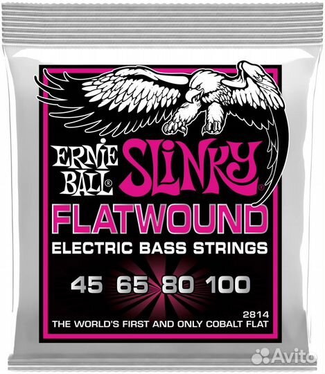 Ernie ball 2814 Flatwound Slinky Super 45-100 - Ст