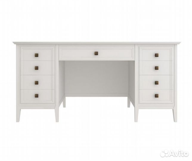 Кабинетный стол с 9 ящиками из массива тесоро