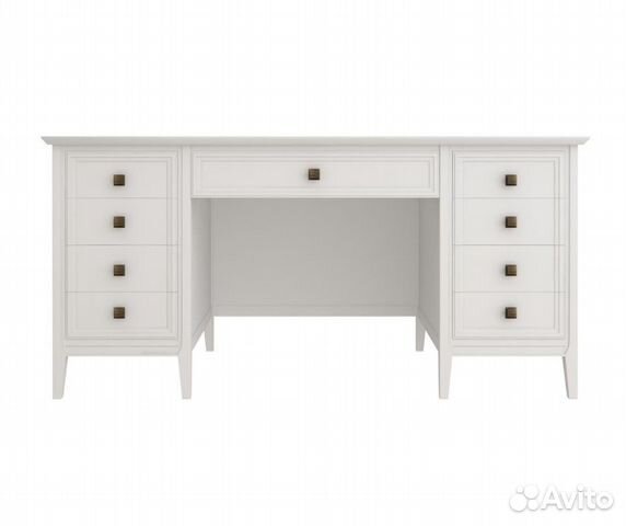 Кабинетный стол с 9 ящиками из массива тесоро