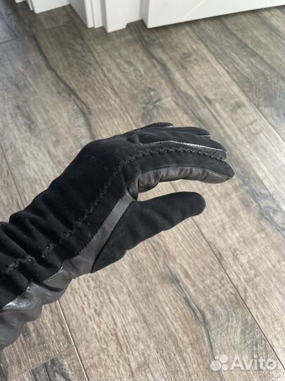 Женские длинные кожаные перчатки