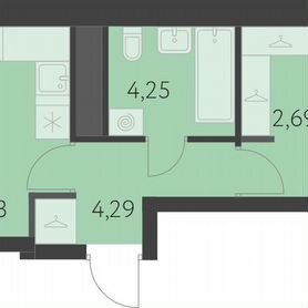 1-к. квартира, 41,1 м², 3/13 эт.