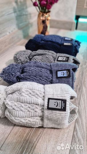 Шапка и снуд демисезонные комплект