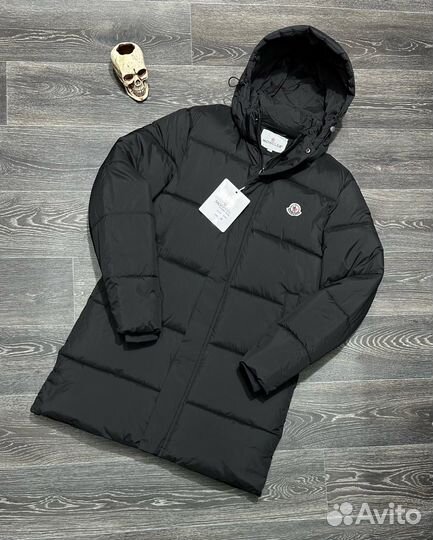 Длинная куртка Moncler зима 3 цвета, 44-56